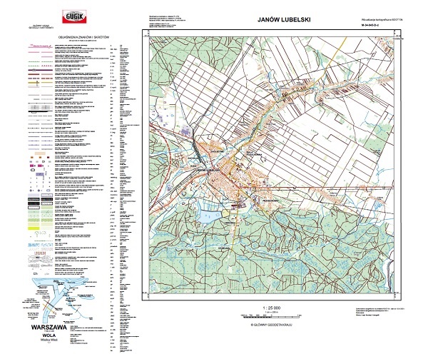 GUGiK zaczął udostępniać zaktualizowane wizualizacje kartograficzne BDOT10k w skali 1:50 000