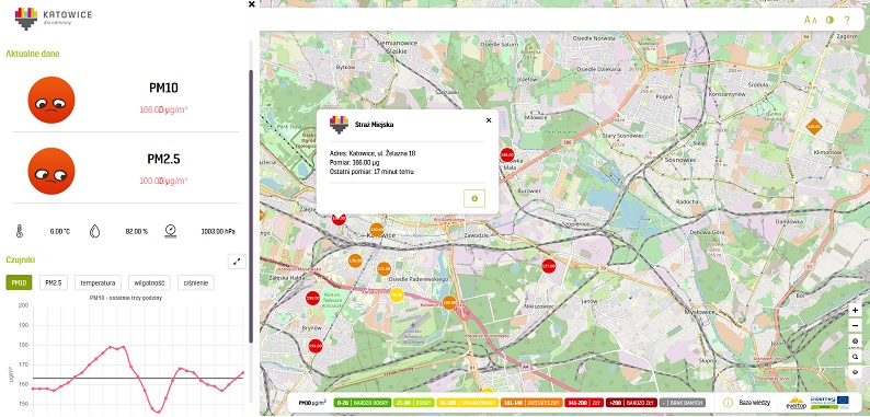 Zanieczyszczenie powietrza w Katowicach sprawdzimy na mapie
