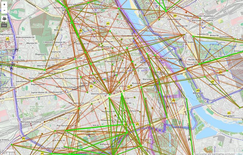 Rower miejski w Warszawie - mapa najpopularniejszych tras