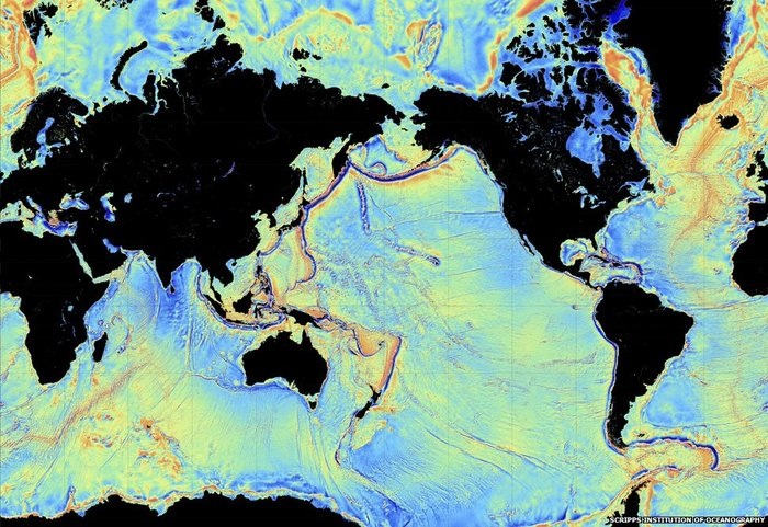 Mapa dna oceanu - ESA