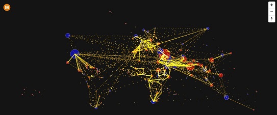 Metrocosm – mapa globalnej migracji w latach 2010-2015