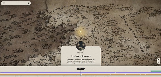 Interaktywna mapa świata z Wiedźmina