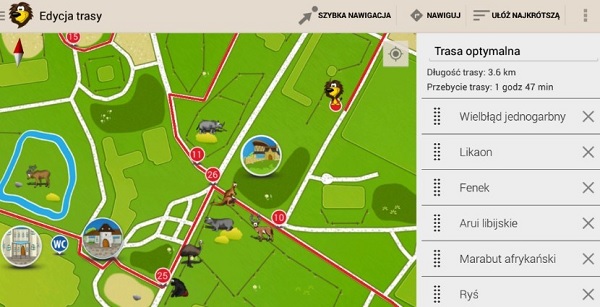 Aplikacja ZOO Wrocław Mapa