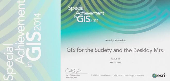 Esri special achievement in GIS 2014