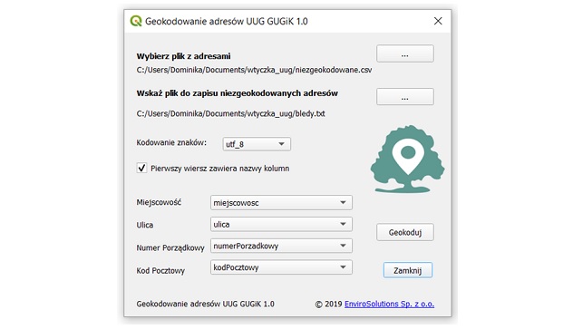 Bezpłatna wtyczka do geokodowania adresów w QGIS 