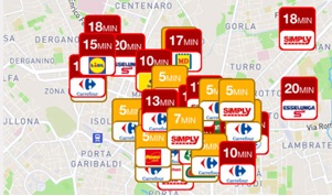Włoska aplikacja Filaindiana,  która pozwala użytkownikom sprawdzać długość kolejek w lokalnych supermarketach