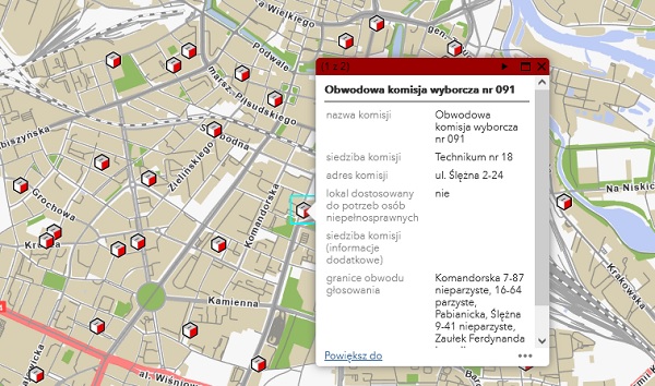 Wybory do PE. Wyszukiwarka lokali wyborczych we wrocławskim geoportalu