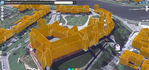 Warstwa budynków 3D z projektu CAPAP