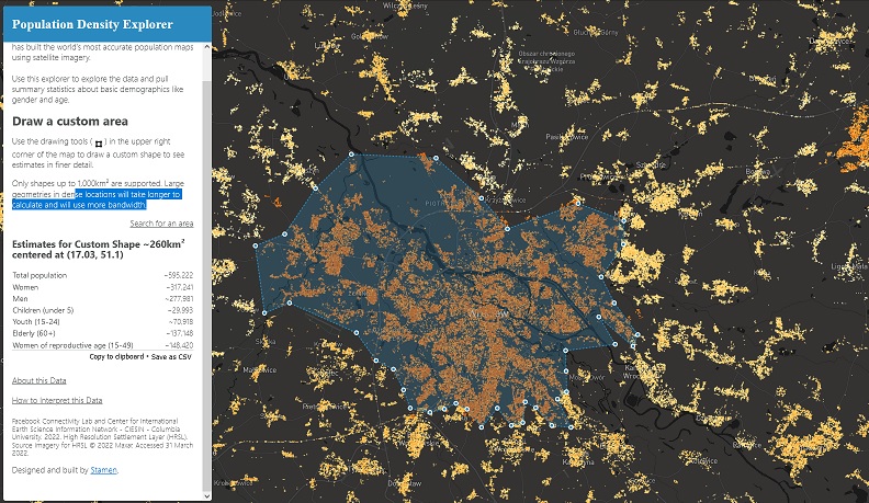 Globalna mapa gęstości zaludnienia na podstawie zdjęć satelitarnych