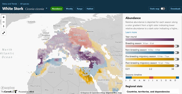 Ornitologiczny raj:  mapa występowania, zasięgów i migracji ptaków!