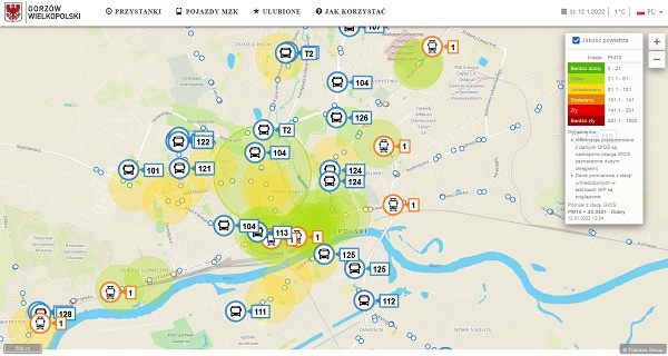 Gorzów Wielkopolski ma mapę komunikacji miejskiej w czasie rzeczywistym