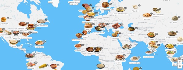 Mapa dań świata: wszystkie lokalne smaki w jednym miejscu!