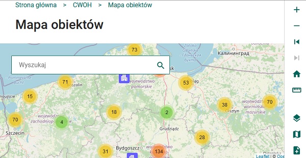 Mapa legalnych obiektów i usług turystycznych w Polsce
