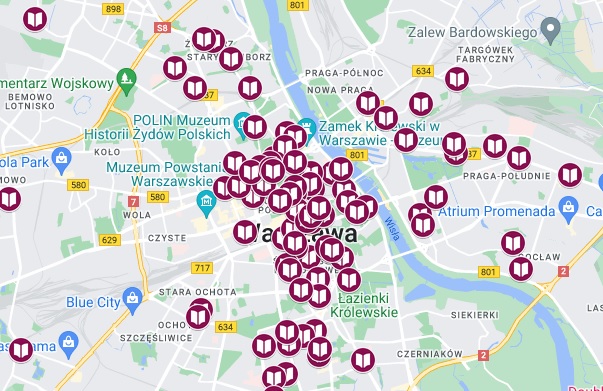 Mapa warszawskich księgarń niezależnych