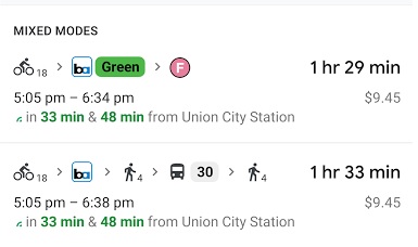 Korzystając z Google Maps będzie można wyznaczyć jedną trasę różnymi środkami transportu.
